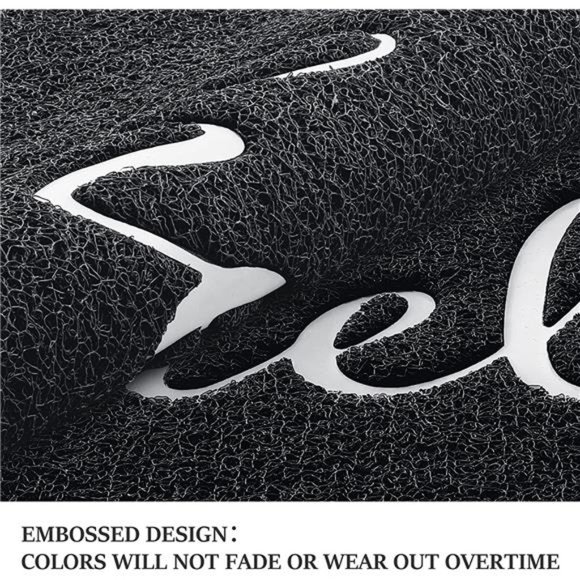 Welcome Door Mat Durable Low Profile Floor Mat Non Slip Indoor Outdoor 30x17.5 - Picture 4 of 5